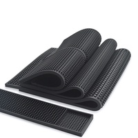 Tapis de bar souple multi-tailles personnalisé en usine, tapis antidérapant en caoutchouc pour la bière, tapis décoratifs en PVC pour table de bar