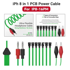 2UUL <span class=keywords><strong>8</strong></span> en 1 PCB câble d'alimentation ligne PW05 pour <span class=keywords><strong>IPhone</strong></span> 6-16 Pro Max téléphones mobiles batterie activation démarrage <span class=keywords><strong>carte</strong></span> mère outils de réparation - Product Image 2