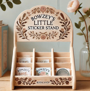 Bevis Tùy Chỉnh Sticker Hiển Thị Đứng Bài Thẻ Cuốn Sách Hiển Thị Kệ Cho Bán Lẻ Cửa Hàng Cuốn Sách Lưu Niệm Huy Hiệu Bằng Gỗ Đứng - Product Image 6