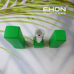 Tubo de Lápiz Labial Cuadrado Verde Mate de 75 mm, Color Personalizado al por Mayor, Base de Rosca Gruesa, 4 g, Plástico, Estampado en Caliente, Envase Cosmético Vacío - Product Image 6