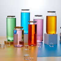 Pot en aluminium et plastique à anneau de traction personnalisé de 250 ml (8 oz) transparent pour aliments, thé au lait, jus de fruits, soda, eau