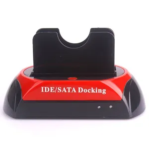 Stasiun Dok Hard Drive 2.5/3.5 Inci SATA/IDE, Stasiun Dok SATA HDD dengan USB Ganda 2.0 Semua Dalam 1 IDE