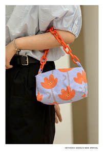 Fabricant de petits sacs personnalisés pour femmes sac à bandoulière en acrylique avec chaîne et motif imprimé sac à main pour femmes - Product Image 3