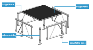 Fabricant fiable de plateformes de scène modulaires <span class=keywords><strong>en</strong></span> aluminium avec certification TUV et CE pour les marchés américain et europé<span class=keywords><strong>en</strong></span> - Product Image 2