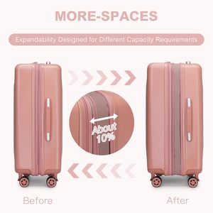 Vente en gros de valises en PP, ensemble de sacs de voyage à roulettes empilables pour importateurs - Product Image 5