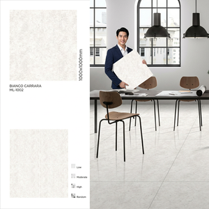 Carreaux de sol en porcelaine polie noire Vistaar Argos Nero 1000x1000mm (100x100cm) GVT en vrac - Product Image 3