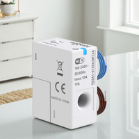 Compteur d'énergie intelligent WiFi TUYA 1-50A monophasé, surveillance de l'énergie en temps réel pour la maison