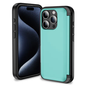 Nouveau design étui porte-carte de crédit à <span class=keywords><strong>clapet</strong></span> pour iPhone 12 13 14 15 Pro Max couverture arrière antichoc pour <span class=keywords><strong>Samsung</strong></span> S23 FE Z FLIP 5 5G - Product Image 1