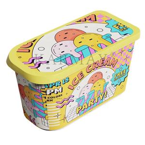 Helado de Tiramisú Congelado, Gelato, 1.3 Litros, 1.2 Cuartos de Galón, Recipientes de Plástico Reutilizables para Congelador con Tapas IML - Product Image 6