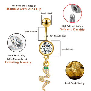 Anello di <span class=keywords><strong>ombelico</strong></span> dell'<span class=keywords><strong>ombelico</strong></span> dei monili penetranti del corpo dello zircone intarsiato anelli di pancia di lusso all'ingrosso delle donne - Product Image 2