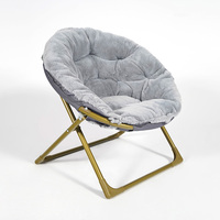 Silla de Luna de Metal personalizable directa de fábrica, diseño moderno, descanso para el almuerzo, sillón reclinable, balcón plegable, sofá perezoso para muebles para el hogar