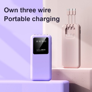 Cargador Portátil Universal de 10000mAh de Alta Capacidad con Carga Rápida, Luz LED y Cable Integrado, con Batería de Litio-Polímero para Uso en Exteriores - Product Image 3