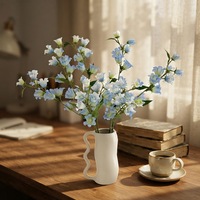 Maiglöckchen Langstielige Seiden-Kunstblumen Spritzguss-Verfahren für Wohnzimmer Esstisch Hochzeitssaal