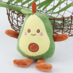 Moche mignon avocat en peluche porte-clés pendentif Mini fruit jouet poupée PP coton rempli 12cm Super doux lavé maille accessoires - Product Image 2
