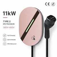Borne de Recharge Murale IP65 pour Véhicules Électriques, Prise EU 110V 380V 7KW, Station de Charge Murale pour Véhicules à Énergie Nouvelle avec Application