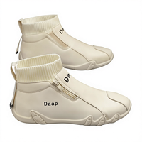 Chaussures de course montantes pour hommes 2025 Joker Fashion, style hiver de luxe, doublure polaire, semelle intérieure EVA, fermeture à enfiler, tendance mode et travail