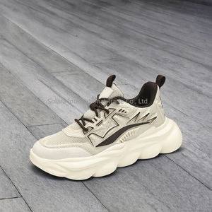 Chaussures de sport décontractées pour hommes en maille épaisse, nouvelle tendance estivale, vente chaude, légères, logo personnalisé, lacets, printemps automne - Product Image 2