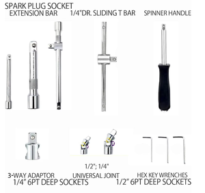 Kit de Herramientas de Reparación Automotriz 108 en 1 de Doble Uso, Llave de Tubo Multifuncional Resistente a la Corrosión para Reparaciones Mecánicas del Hogar y del Automóvil - Product Image 4