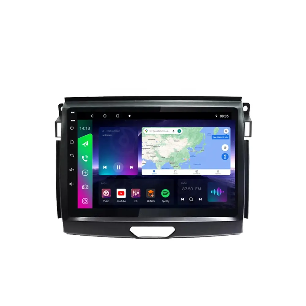 HD الوسائط المتعددة راديو ستيريو بالسيارة الروبوت لاعب GPS والملاحة اللاسلكية Carplay 4G DSP ل فورد رينجر 2015-22 px