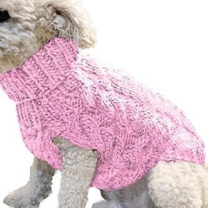 Suéter para Perro Elegante en Oferta, Talla Pequeña y Mediana, Color Puro, Estilo de Punto Trenzado, Ropa de Invierno para Perro, Disponible en 8 Colores - Product Image 5