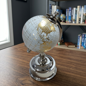 Nouveau Design 2026 Globe Terrestre Classique en Laiton Écologique pour la Maison et le Bureau Vente Directe d'Usine Artisanat Indien de Haute Qualité - Product Image 3