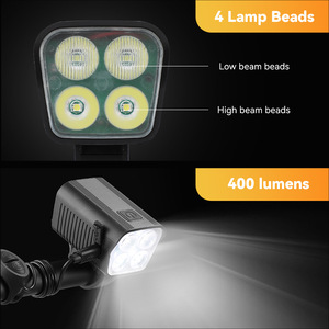 Yueli Bicycle Headlight With Horn USB Rechargeable <b>LED</b> Front Light For Mountain Bike Night Riding IPX4 Waterproof - Product Image 4