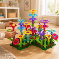 Ensemble de blocs de construction de jardin de fleurs colorées, 99 pièces, jouet éducatif STEM pour les enfants de 5 à 7 ans