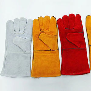 Profesional 14 pulgadas trabajo seguro soldadura vaca amarillo soldadura Industrial Guante largo cuero protección construcción seguridad Gans - Product Image 1