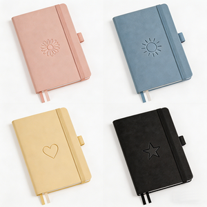 Carnet à couverture rigide personnalisé de qualité supérieure avec porte-stylo, journal quotidien en cuir et tissu, planificateur personnalisé OEM pour le bureau, l'école ou comme cadeau - Product Image 4
