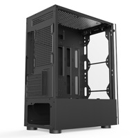 Factory Direct MicroATX Vertical PC Box Office Box Cabinet ATX Casing CPU Case with Acrylic and Aluminum Alloy Material