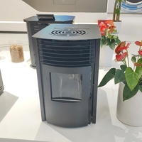 Poêle à granulés de bois haute efficacité 6 kW, appareil de chauffage à air forcé au combustible granulaire pour maisons intérieures et petites boutiques de 30 à 60 m²