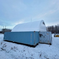 Tente de stockage maritime en PVC à double treillis 40' x 38' avec panneaux de mur arrière pour entrepôt de stockage de sel