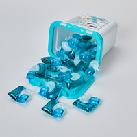 Lessives en capsules 3-en-1 Jieshi, liquides jetables, 50%-80% d'ingrédients actifs pour le lavage des vêtements, meilleur service OEM & ODM