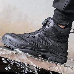 Rotary Buckle Work Boots Safety <strong>Safty</strong> Steel Toe <strong>Shoe</strong> Men Protective <strong>Shoes</strong> Anti-smashing High Top Botas De Seguridad Industrial - Product Image 4