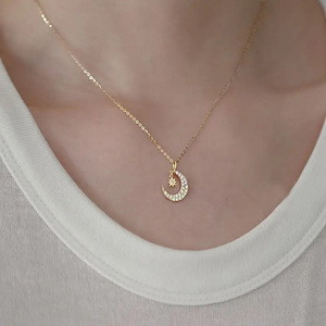Collana con ciondolo a forma di stella lunare per donna, gioielli semplici e alla moda, regalo per l'uso quotidiano - Product Image 4
