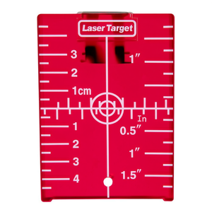 Cible laser rouge en plastique avec grille de mesure pour l'alignement du niveau laser - Product Image 2