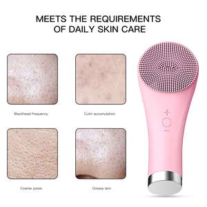 Escova de Limpeza Facial Pritech Nova, Ultrassônica de Silicone com Vibração, Massageadora, à Prova D'água e Recarregável - Product Image 2