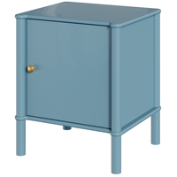 Vente en gros d'usine de commode double à 6 tiroirs avec peinture bleue avec pied en bois massif pour enfants