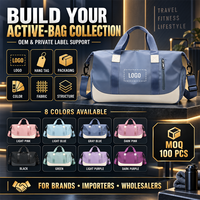 Sac de sport Oxford à compartiment à chaussures, poche humide/sèche et pochette pour trolley, idéal pour les voyages de fitness et les week-ends – Marque Distributeur