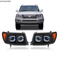 Feux avant LED modifiés avec feux de jour pour Toyota Land Cruiser LC100 2002-2007, éclairage de voiture à défilement dynamique
