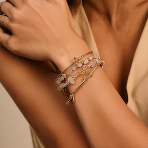 Fashion Beaded <b>Bracelets</b> Set 316L Stainless Steel PVD Gold Plating Sustainable Resistant Jewelry for Women - Product Image 3