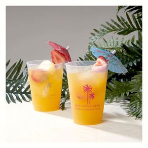 Vasos de Plástico Personalizados, Reutilizables, Resistentes al Agua, Flexibles, Antirrotura, Estilo Romántico, Recuerdos de Boda Modernos - Product Image 3