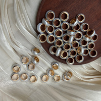 Perles d'eau douce à gros trous, perles d'espacement naturelles dorées pour le bricolage, accessoires de bijoux faits à la main