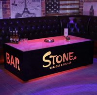Fabricant commercial Logo personnalisé Bar de couleur Discothèque KTV Ensembles de meubles Table éclairée par LED