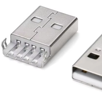 Conector USB 2.0 Tipo A de 4 Pines SMT Horizontal, Producto de Alta Calidad, Categoría: Conector USB