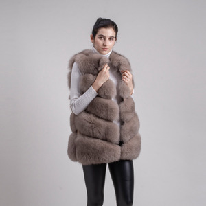 YY8006 高品質 本物の天然キツネの毛皮 レディース 冬用ベスト - Product Image 5