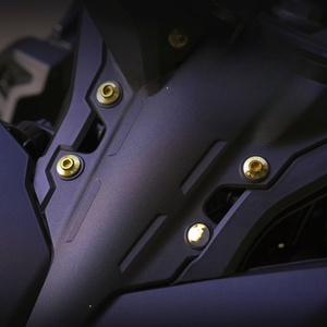 Boulons à tête hexagonale en alliage d'aluminium GR5 classe 8.8, finition oxyde noir avec écrous, filetage UNF pour fixations de pédalier de vélo - Product Image 3