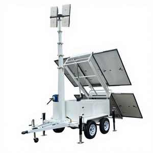Remolque de Seguridad con CCTV Solar Móvil con Paneles Solares, Clasificación IP66, <span class=keywords><strong>Voltaje</strong></span> Personalizable para Obras de Construcción - Product Image 1