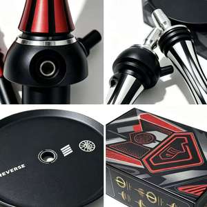 Set de Mini Shisha Reverse Hookah de Acero Inoxidable y Aluminio Esmerilado, en Caja de Regalo Moderna, para Uso en Bares - Product Image 4