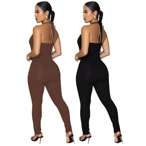 Tuta <span class=keywords><strong>Sexy</strong></span> Personalizzata da Donna, <span class=keywords><strong>Abbigliamento</strong></span> Femminile Personalizzato, Tuta Intera <span class=keywords><strong>Sexy</strong></span> Semplice, Tuta da Donna con Dettagli Cut-Out - Product Image 2